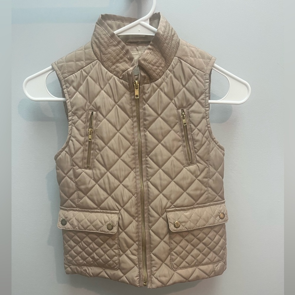 Girls tan vest
